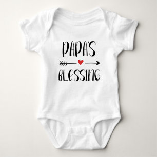Christian baby romper — Papa's Blessing.