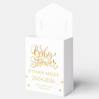 Christian Baby Shower Personalized Name And Date Favor Boxes