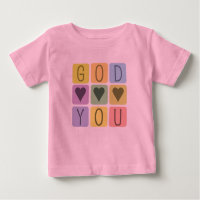 Christian baby t-shirt: God Hearts You Baby T-Shirt