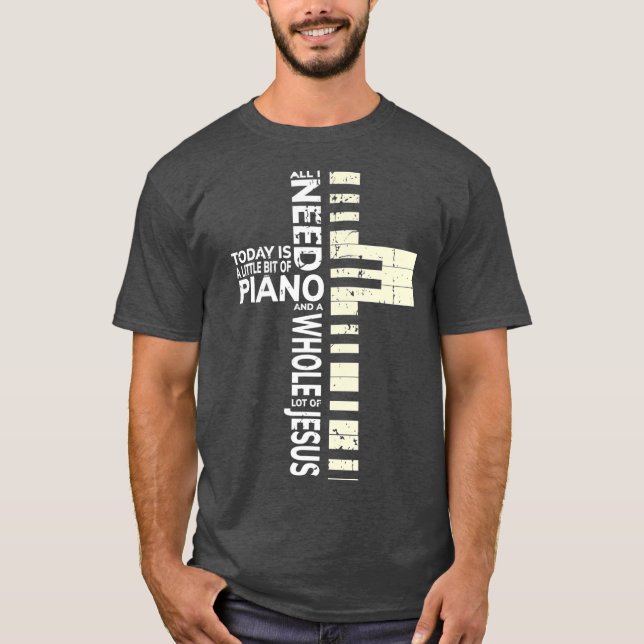 Christian Band  Musician Rock Music Piano T-Shirt (Front)