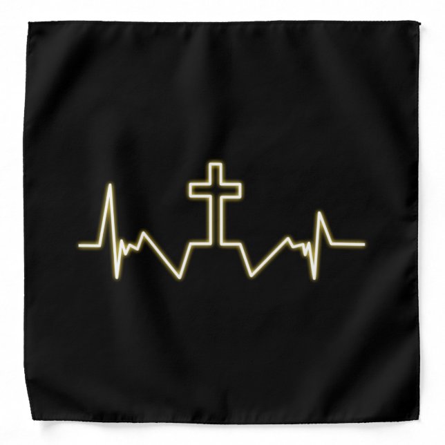 Christian Bandana - Cross and Pulse (Front)
