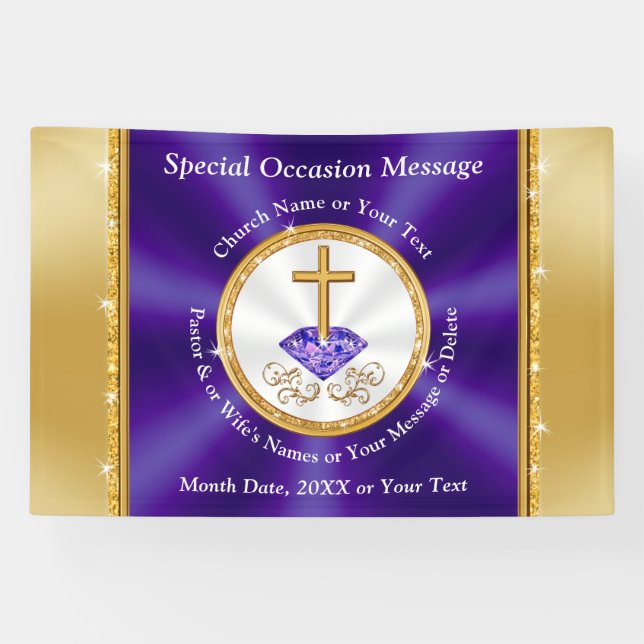 Christian Banners for Church or ANY Occasion (Horizontal)