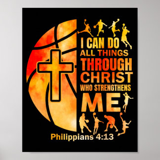 Christian Basball Men Boys Player Team Religious Poster