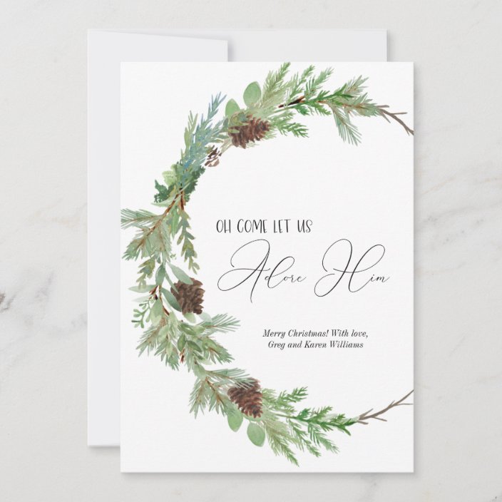 Christian based Watercolor Christmas Card | Zazzle.com