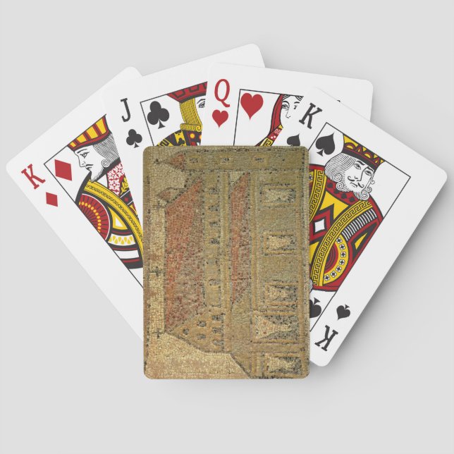 Christian basilica, mosaic pavement, Roman period, Poker Cards (Back)