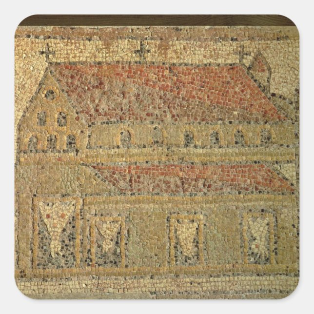Christian basilica, mosaic pavement, Roman period, Square Sticker (Front)