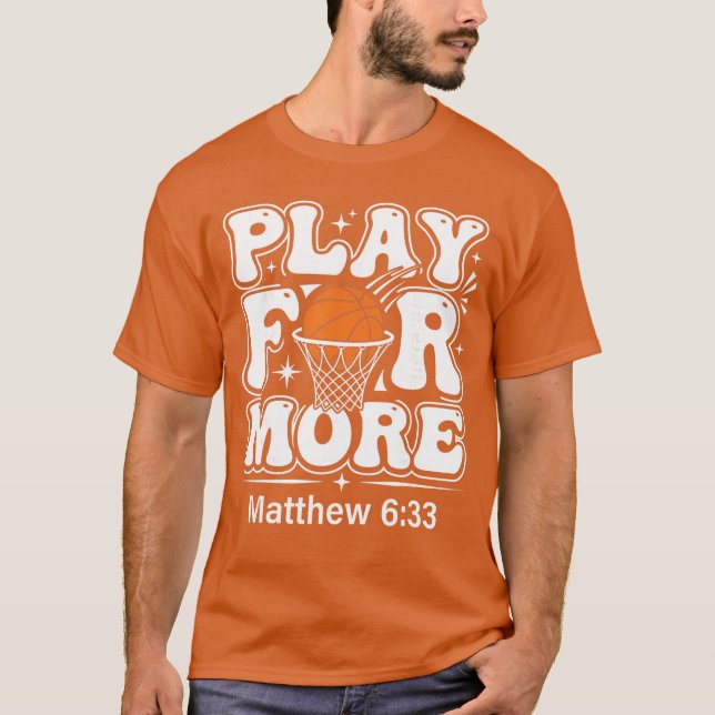 Christian Basketball Jesus Bible Verse Basketball  T-Shirt (Front)