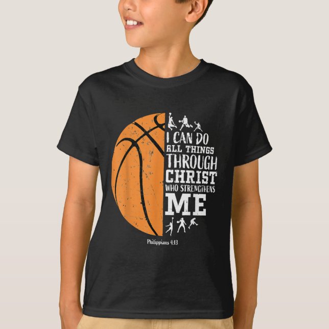 Christian Basketball S Men Boys Kids Religious Gif T-Shirt (Front)