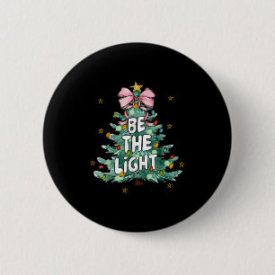 Christian Be The Light Christmas Tree Bible Verse  Button