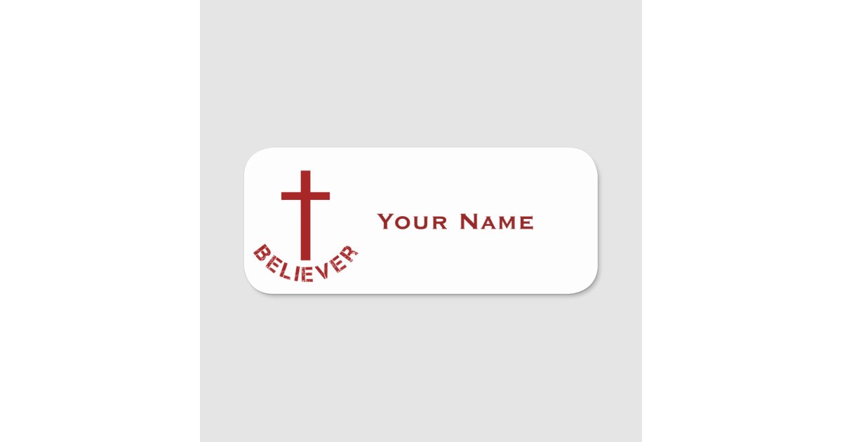 Christian Believer Red Cross Church Events Name Zazzle Com