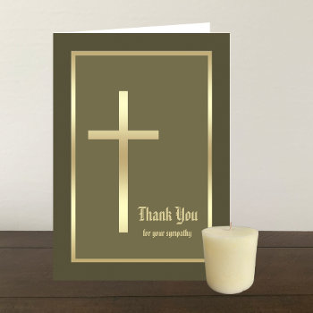 Christian Bereavement Sympathy Thank You Card by sympathythankyou at Zazzle