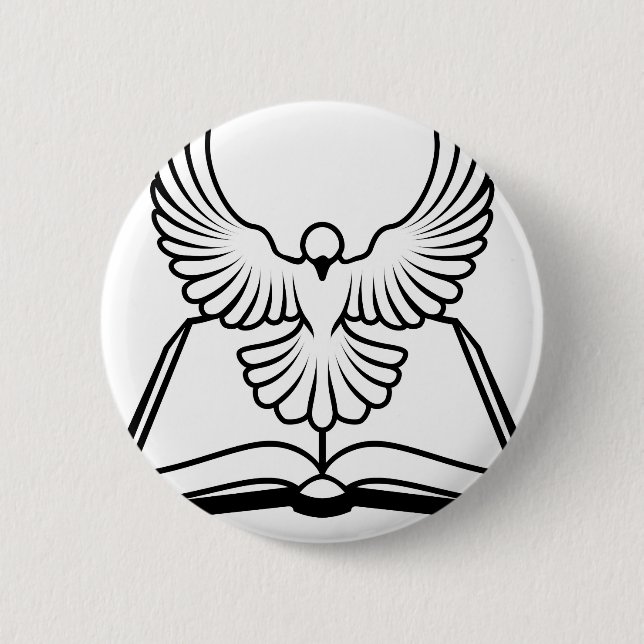 Christian Bible Dove Concept Pinback Button (Front)
