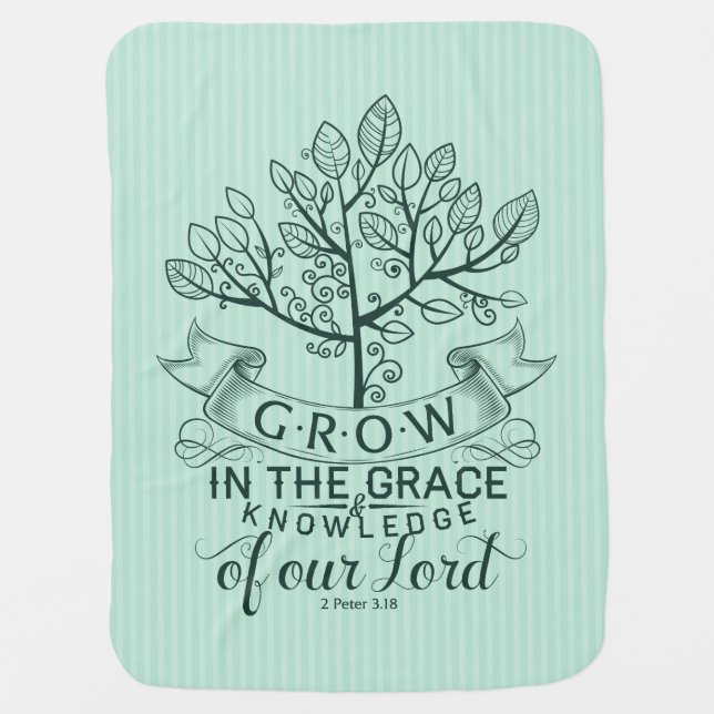 Christian Bible Quote Baby Blanket (Front)