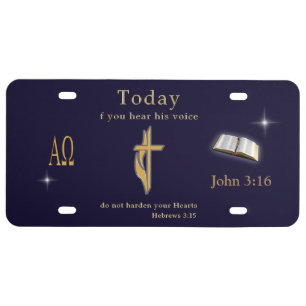 Christian Bible Scripture License Plate
