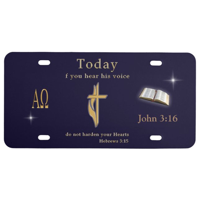 Christian Bible Scripture License Plate (Front)