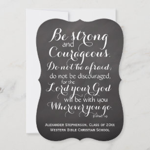 Christian Bible Scripture Verse Custom Graduation Announcement