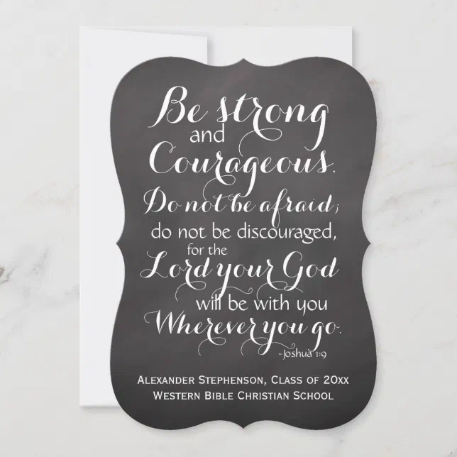 Christian Bible Scripture Verse Custom Graduation Announcement Zazzle