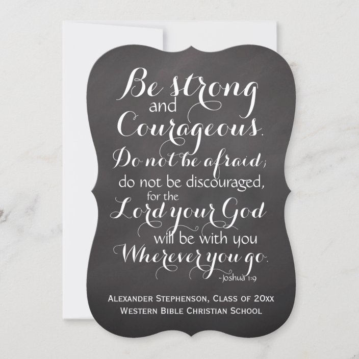 Christian Bible Scripture Verse Custom Graduation Announcement Zazzle Com