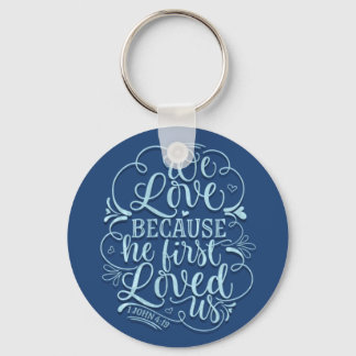 Christian Bible Verse 1John Religious God Love Keychain