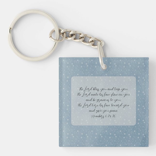 Christian Bible Verse Art  Keychain (Front)