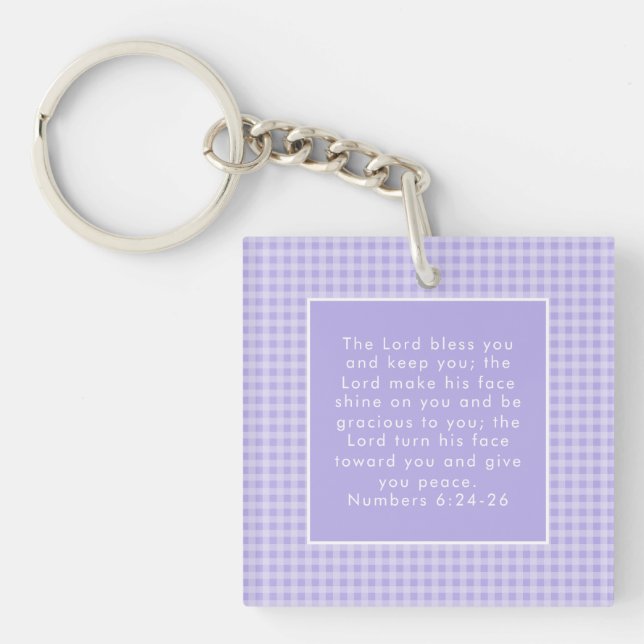 Christian Bible Verse Art  Keychain (Front)