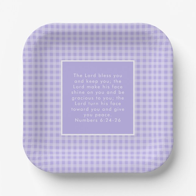 Christian Bible Verse Art  Paper Plates (Front)