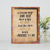 Christian Bible Verse Art Proverbs 21:2 (Standing Front)