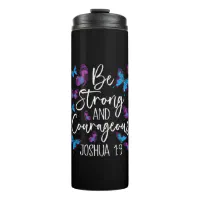 Custom Scripture Engraved Tumbler - Joshua 1:9 Be Strong and