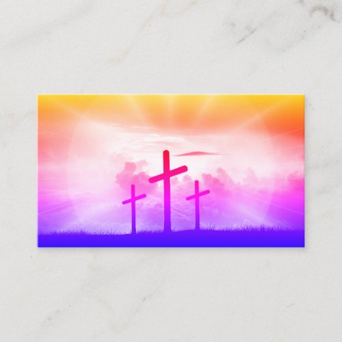 Christian Bible Verse Church Religion Cross Busine Business Card