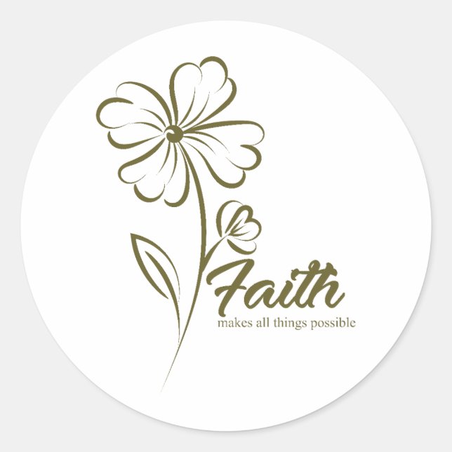 Christian Bible Verse Classic Round Sticker (Front)