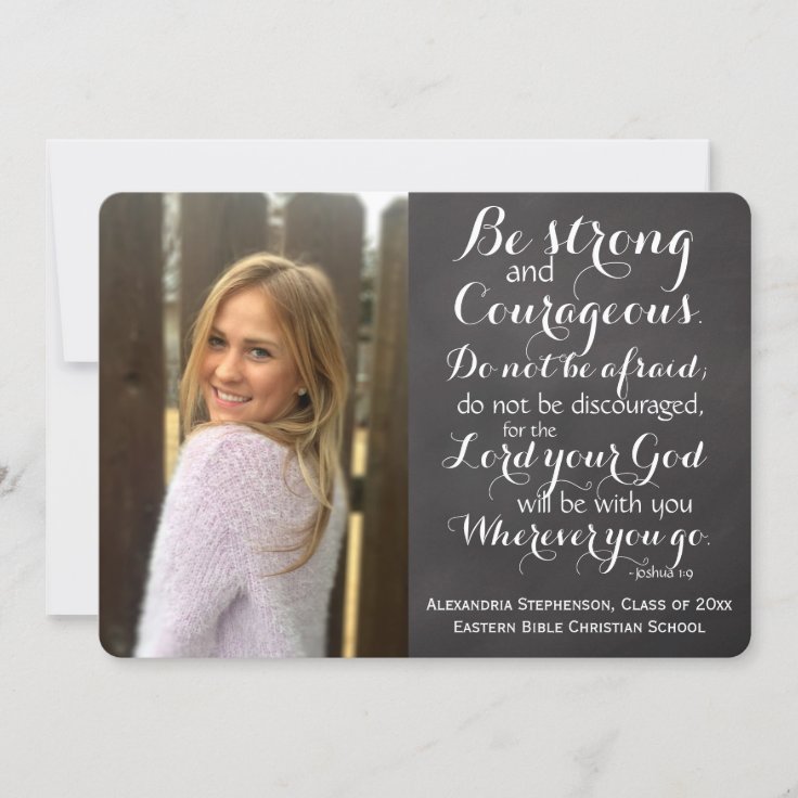Christian Bible Verse Custom Photo Graduation Invitation Zazzle