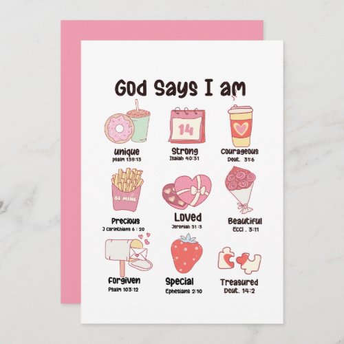 Christian Bible Verse Cute Valentine  Holiday Card