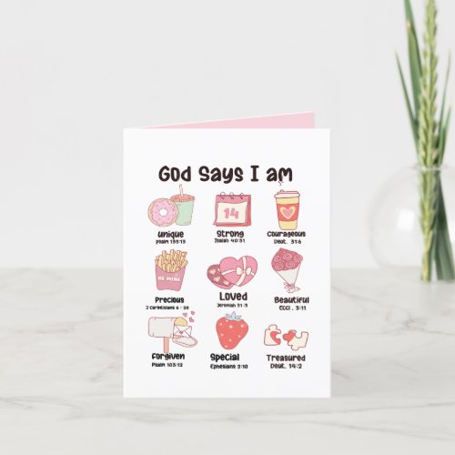 Christian Bible Verse Cute Valentine  Holiday Card