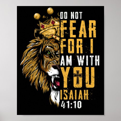 Christian Bible Verse Do Not Fear Isaiah 41 10 Poster