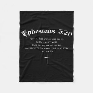 Christian Bible Verse Ephesians 3_20 Pray Power Ba Fleece Blanket