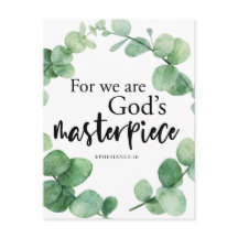 Christian Bible Verse Eucalyptus God's Masterpiece