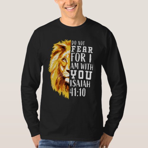 Christian Bible Verse Faith Over Fear Lion Of Juda T_Shirt