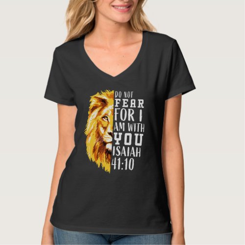 Christian Bible Verse Faith Over Fear Lion Of Juda T_Shirt