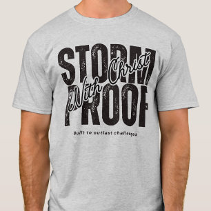 Christian Bible verse Faith Scripture Graphic Grey T-Shirt