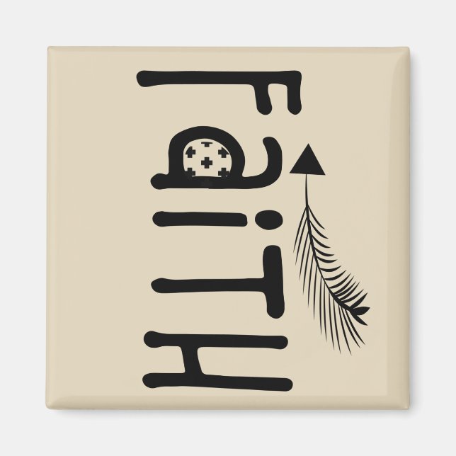 Christian Bible Verse Faith Up Arrow Magnet (Front)