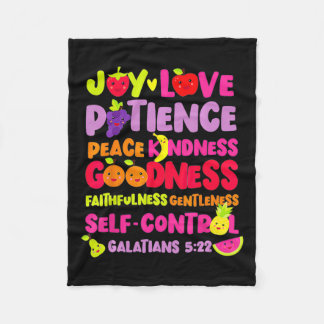 Christian Bible Verse Fruit Of The Spirit God Jesu Fleece Blanket