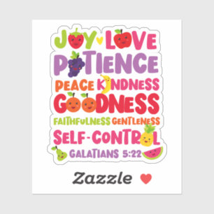 Christian Bible Verse Fruit Of The Spirit Sticker