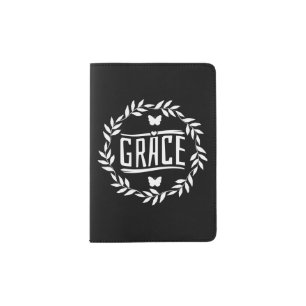 Christian Bible Verse Grace Flower Passport Holder