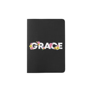 Christian Bible Verse Grace Flower Passport Holder