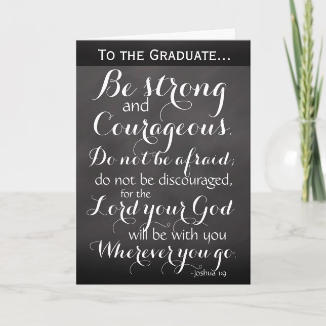 Christian Bible Verse Graduation Congratulations Card (Front)