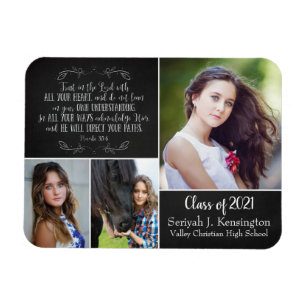 Christian Bible Verse Graduation Photo Collage Magnet