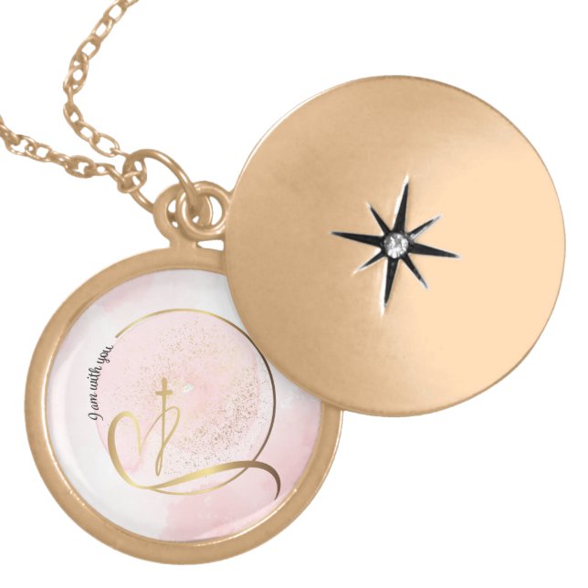 Christian Bible Verse: I Am With You Necklace (Front)