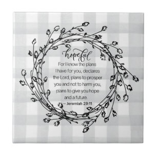 Christian Bible Verse Inspirational Ceramic Tile
