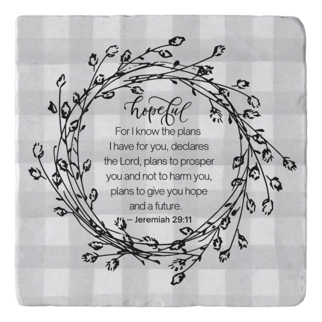 Christian Bible Verse Inspirational Trivet (Front)