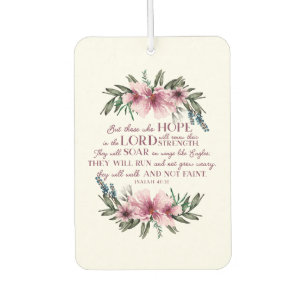 Christian Bible Verse Isaiah 40 Floral Air Freshener